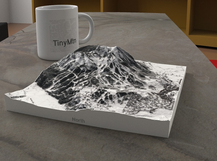 Crested Butte in Winter, Colorado, USA, 1:25000 3d printed