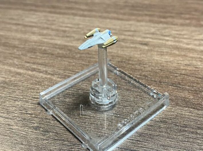 Andorian Interceptor 1/2500 X2 3d printed Attack Wing version, Smooth Fine Detail Plastic, picture by Chrisnuke.