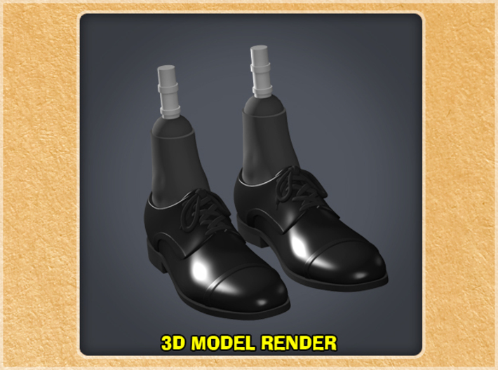 1:9 Scale Dress Shoes Tall 3d printed