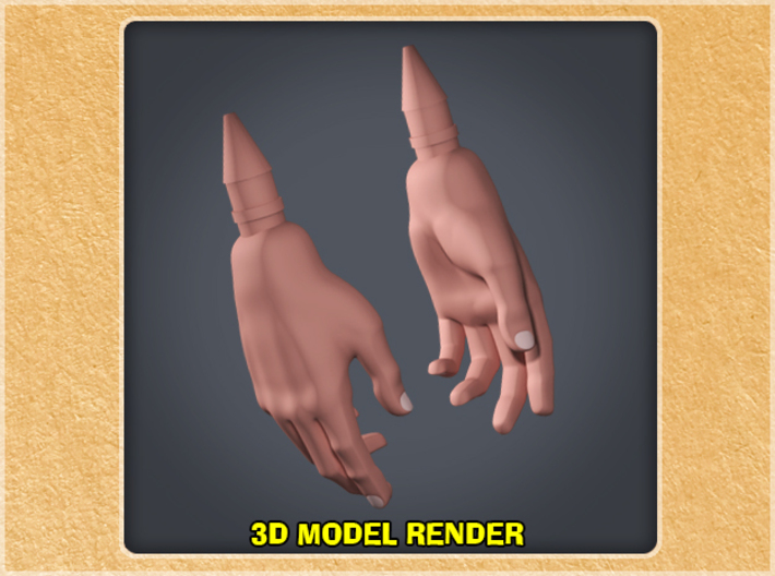 1:9 Scale Hands 3d printed