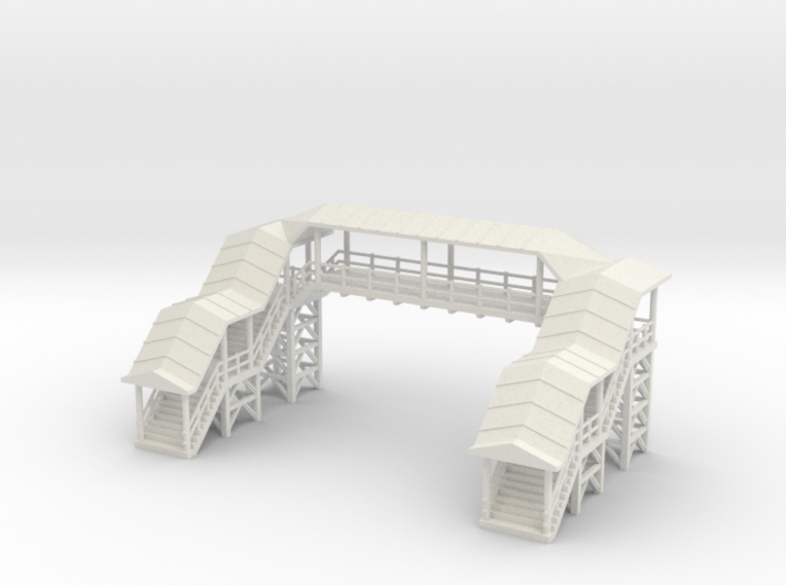 Overhead Footbridge w Cover 1:160 / 1:220 3d printed