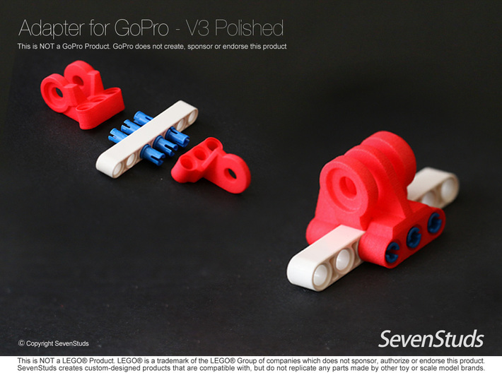  Adapter for GoPro and LEGO® Technic - Color 3d printed 