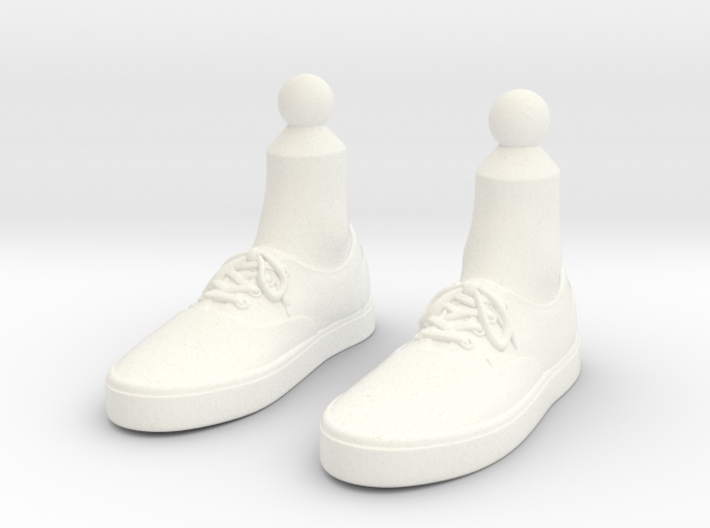 1:6 Scale Vans Laced Style Shoes 3d printed 
