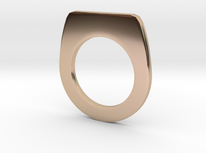 Thin Signet Ring 3d printed