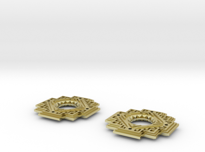 Inca Cross Earrings 3d printed