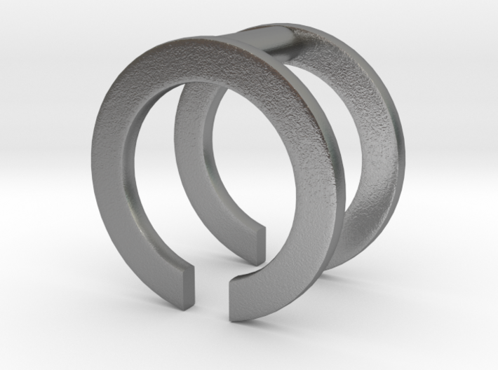 Double Round Ring Cuff 3d printed