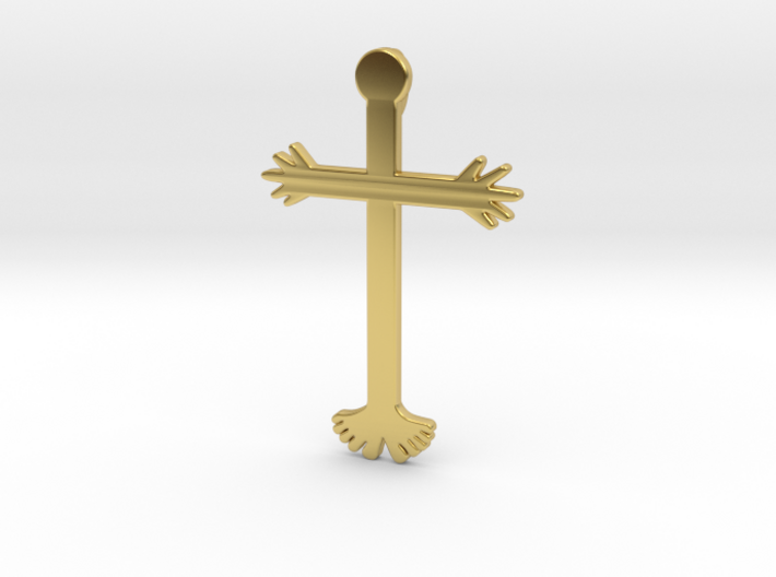 PENDANT HUMAN CROSS/pendentif croix homme 3d printed 