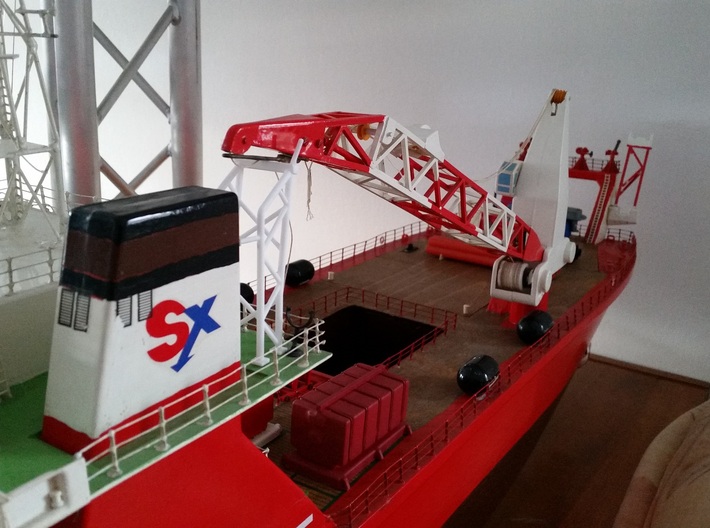Crane boom support Seabex One1:75 3d printed 