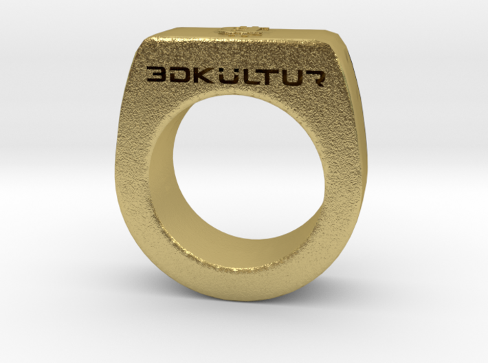 Oversized Bit-Coin King Signet Ring 3d printed