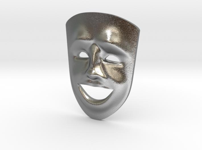 TheaterMask_Comedy-Charm 3d printed Mask Charm