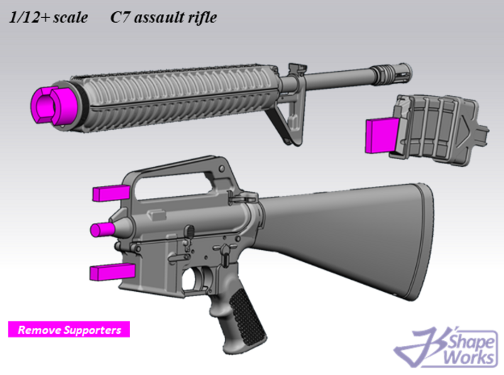 1/9 C7 Assault Rifle 3d printed 