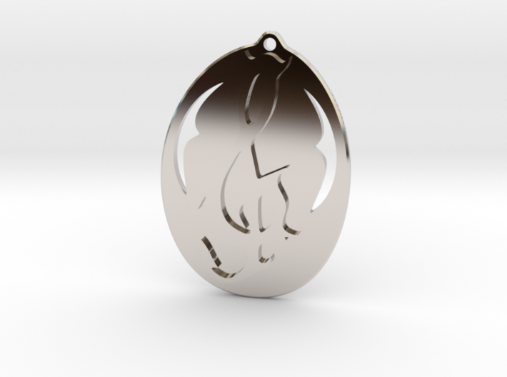 Hellscore emblem disk earring 3d printed