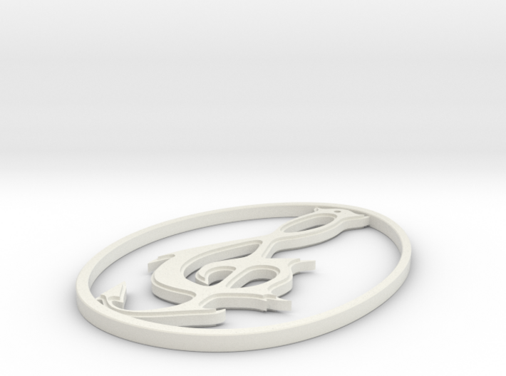 Hellscore emblem ellipse pendant 3d printed