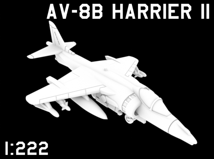 1:222 Scale AV-8B Harrier II (Loaded, Deployed) 3d printed