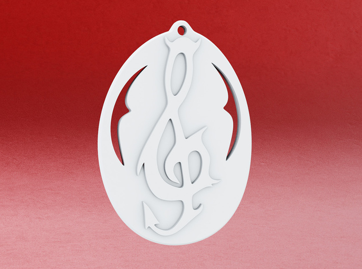 Hellscore emblem disk earring 3d printed 