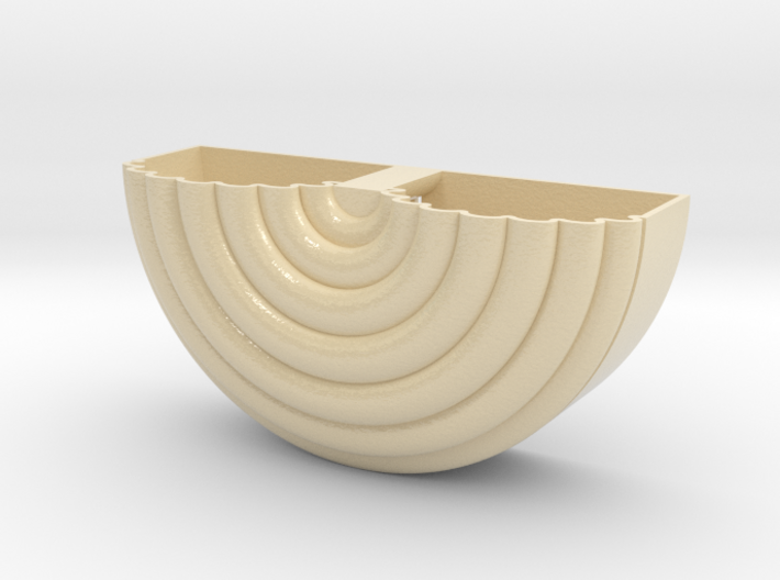 Half round Coiled wall planter 3d printed
