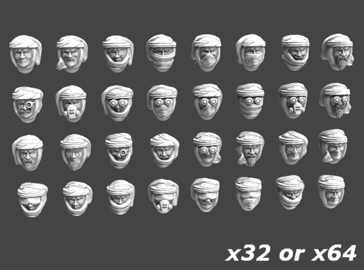 120005 Imperial Heads Mixed Models x32 or x64 3d printed