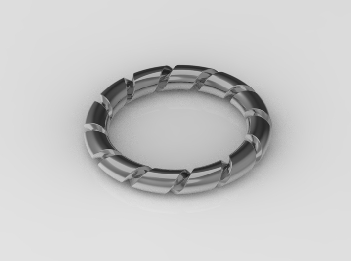 Backward Time - Spiral Magic Ring   3d printed 