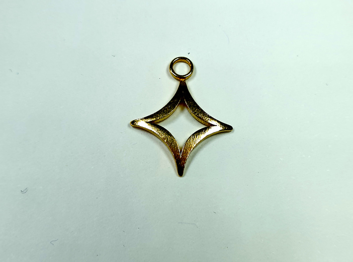 Four Point Star Charm 20mm 3d printed