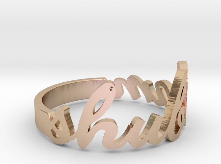 Love Inscription Women ring printable 3dmodel 3D model 3D printable |  CGTrader