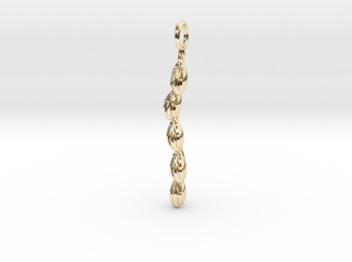 Rice Panicle Pendant - Botanical Jewelry 3d printed
