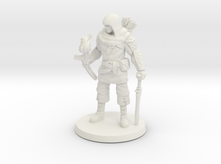 Mercenary Ranger w/ Torch and Sword 3d printed