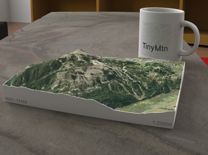 Crested Butte, Colorado, USA, 1:25000 3d printed