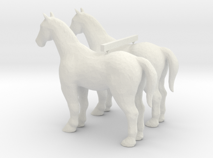 S Scale Horses 3d printed This is a render not a picture