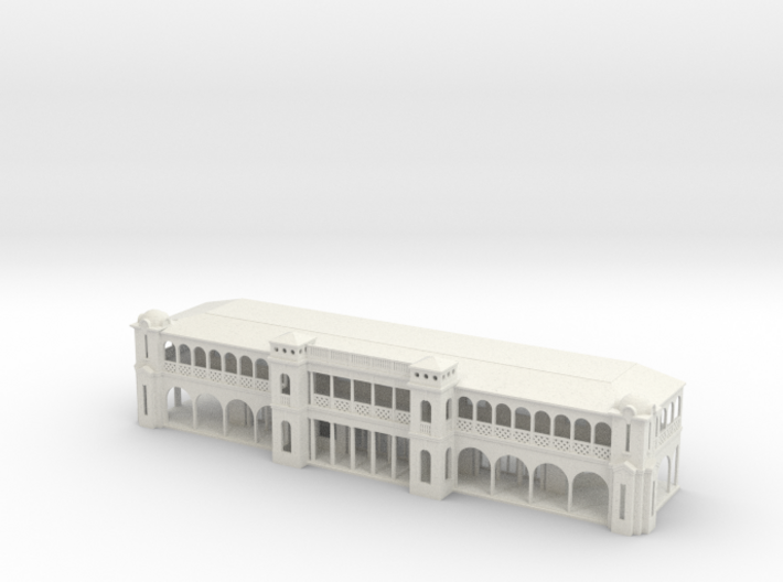 Barstow Harvey House Backdrop model Z scale 3d printed