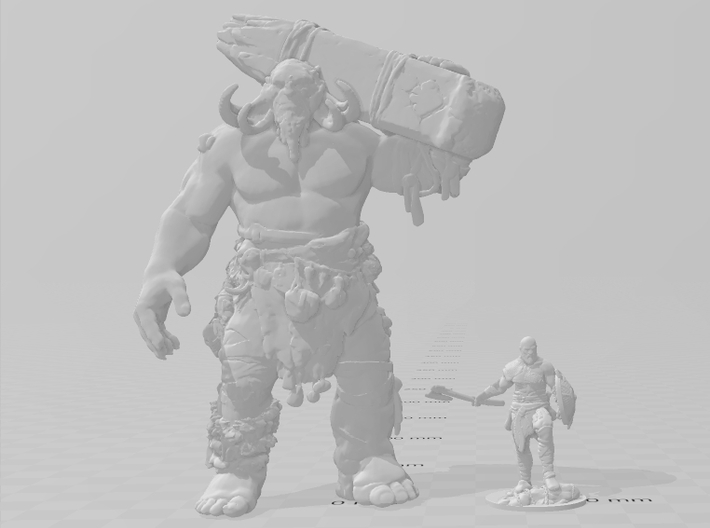 GOW Fire Troll 102mm miniature monster fantasy rpg 3d printed 