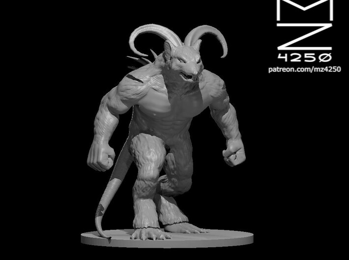 Rat Devil 3d printed 