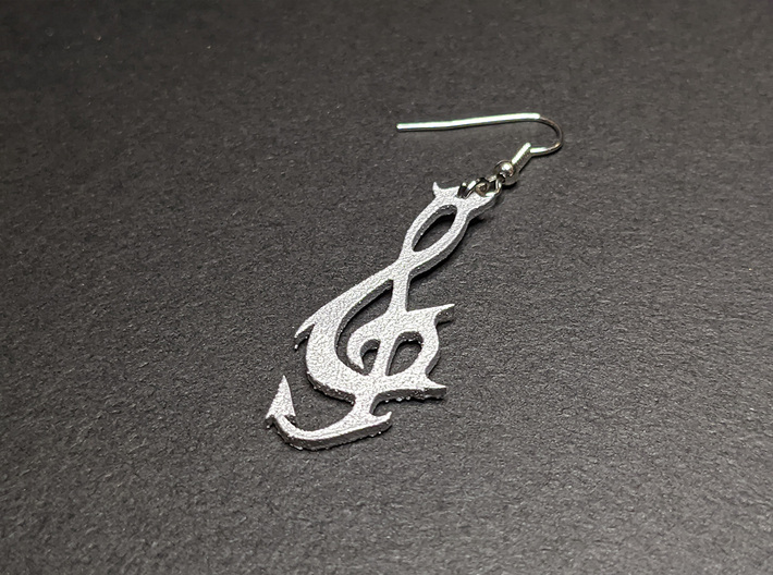 Hellscore emblem earring 3d printed 