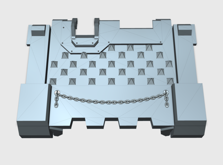 Spikes &amp; Chain : Impulsor Front Plate 3d printed