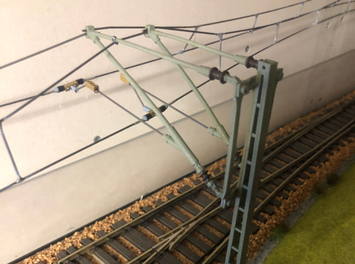 Catenary double plate - Gauge 1 (1:32) 3d printed Picture shows a combination of parts in the catenary program!