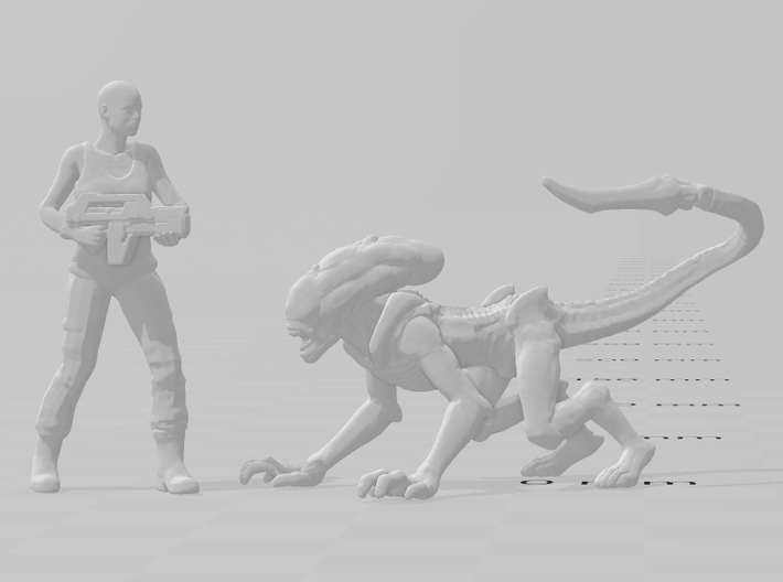 Xenomorph Burster miniature model scifi games dnd 3d printed 