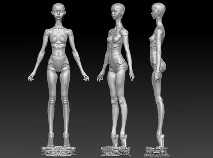 manikin stand - ALL GIRL BODIES 3d printed full girl manikin stand- only includes the stand, can be assembled in to a full natural girl manikin