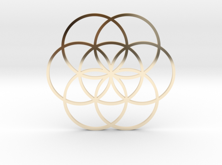 Seed Of Life 14K Gold 3d printed
