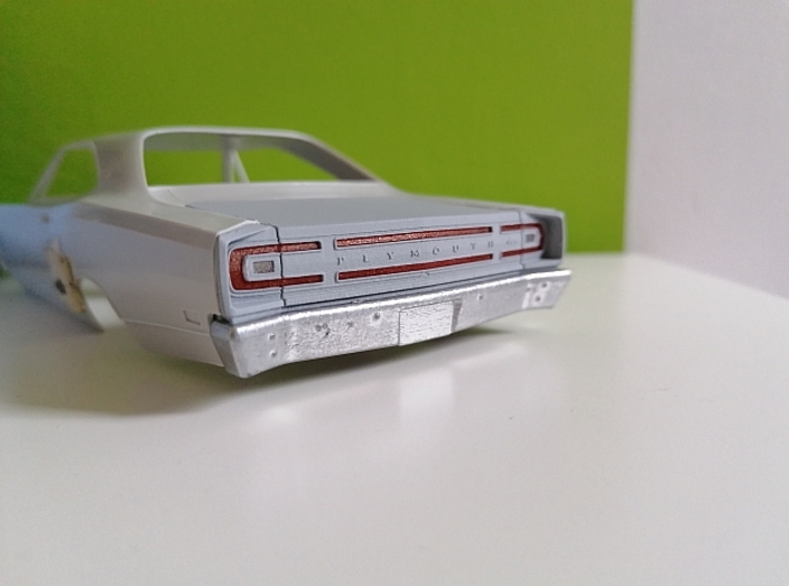 1/25 1968 Plymouth Satellite Rearend 3d printed test print of the GTX version