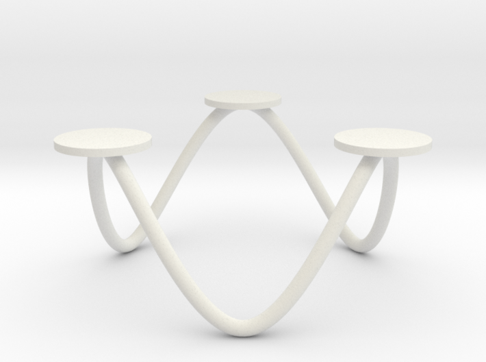 Votive Candle Holder - 6 Point Wave Circle 3d printed