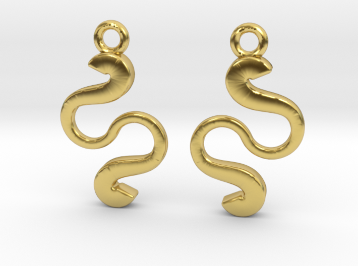 Curvatures [earrings] 3d printed