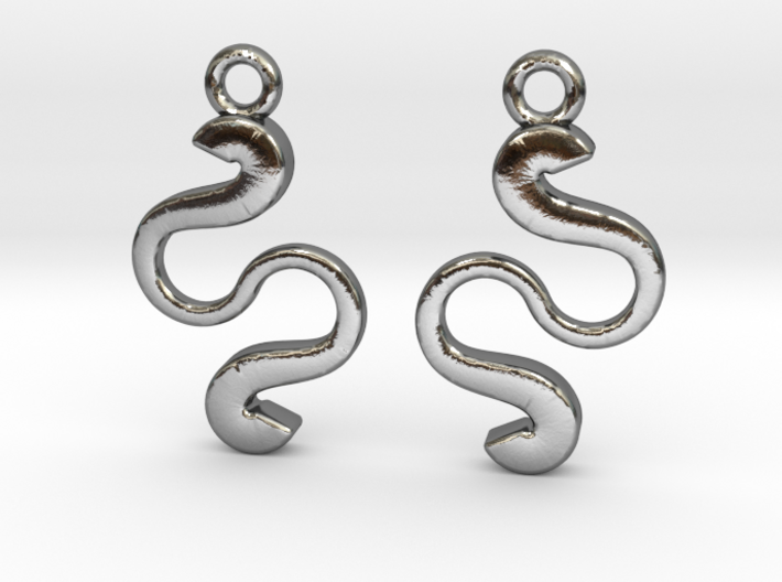 Curvatures [earrings] 3d printed