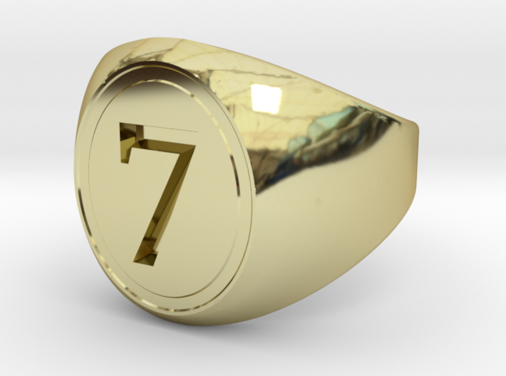 Classic Signet Ring - Number 7 (ALL SIZES) 3d printed