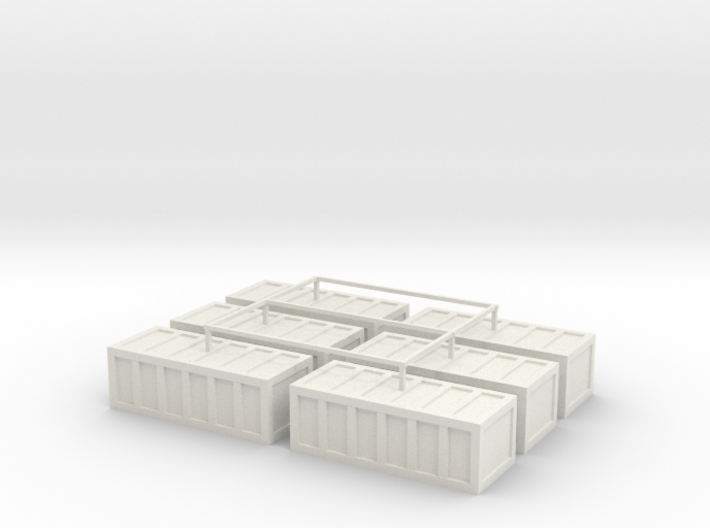 HO/OO Cargo Car Small Metal Boxes set of 6 3d printed