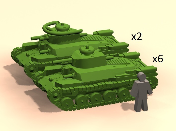 1/160 type 97 Chi-Ha tank 3d printed