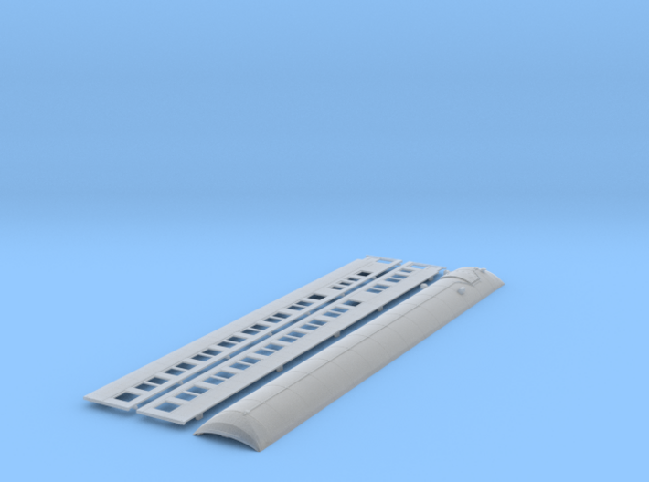 Southern Pacific 75CS Lounge Car Roof and Sides 3d printed