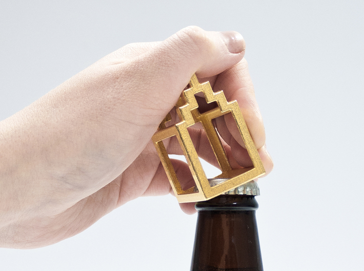 Open Huis bottle opener - Trap Gevel 3d printed