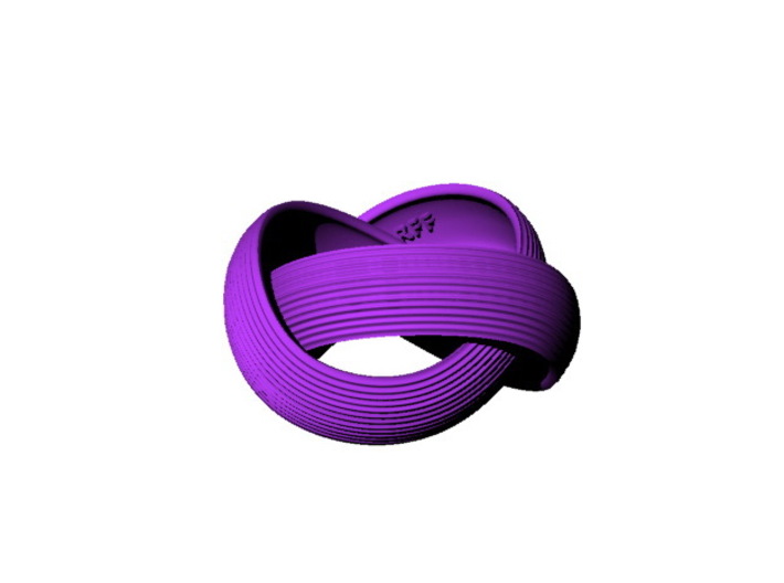 Double Swing Grooved Ring 3d printed 