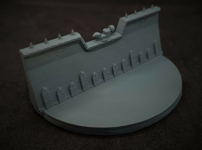 Heavy Weapon Barricade on 60mm Base (Version 01) 3d printed 