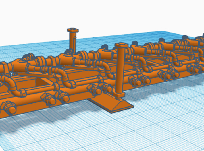 1/64th Fracking Missile Manifold trailer 3d printed 