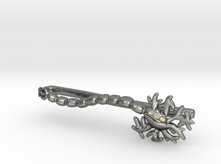 Neuron Tie Bar - Science Jewelry 3d printed